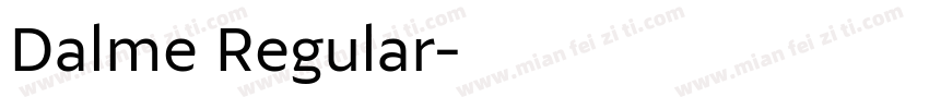 Dalme Regular字体转换